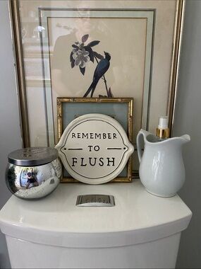 Hearth & Hand With Magnolia “REMEMBER TO FLUSH” Metal Bathroom Wall Sign
